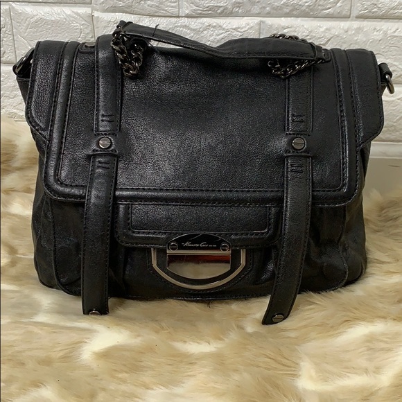 Black Leather Kenneth Cole Bag - Picture 1 of 10